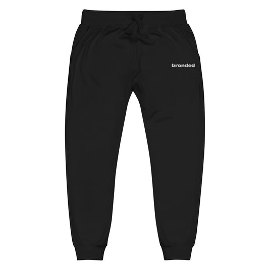 branded fleece sweatpants