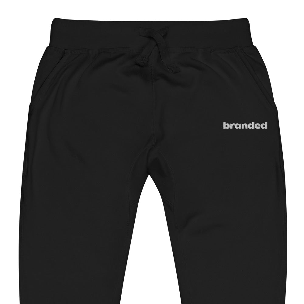 branded fleece sweatpants